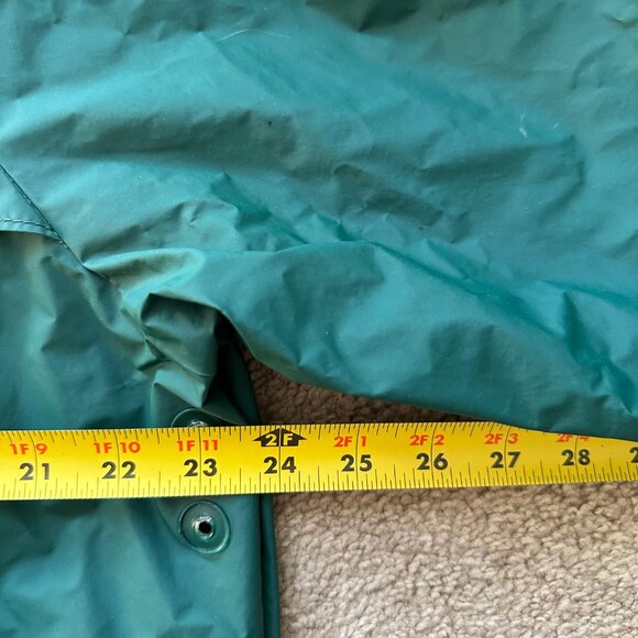 Columbia Jacket Mens Medium Full Zip Green Hood Polyvinyl Pockets Vtg P Pleasant - Picture 10 of 12